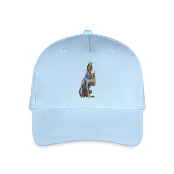 Dobermann Geburtstag Partyhut - Kinder Bio Basecap - Hellblau - Vorne