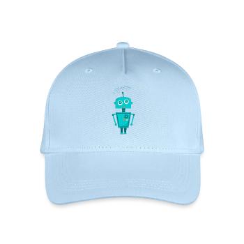Roboter - Kinder Bio Basecap - Hellblau - Vorne