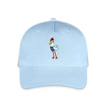 North Sea Seagull Motif Bird - Organic Kids’ Baseball Cap - light blue - Front