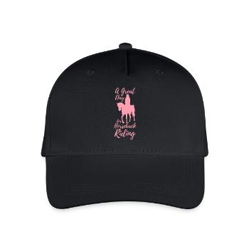 Reiter Mädchen - Kinder Bio Basecap - Schwarz - Vorne