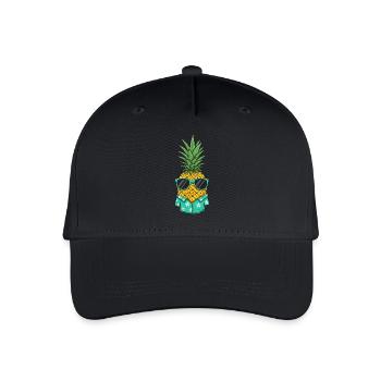 Kühle Ananas - Kinder Bio Basecap - Schwarz - Vorne