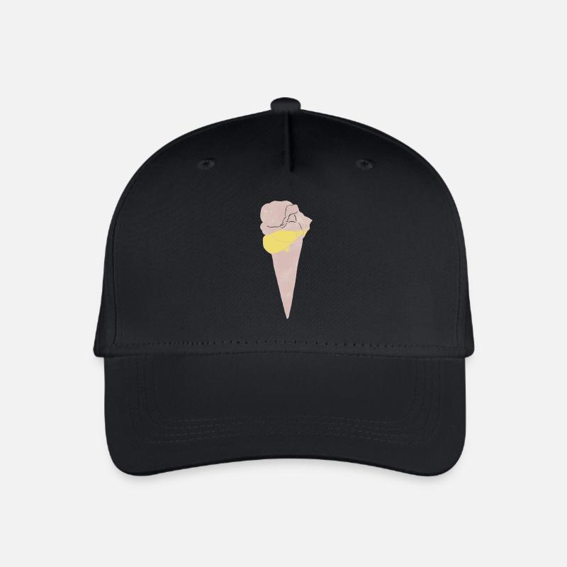 Eis Linoldruck - Kinder Bio Basecap - Schwarz