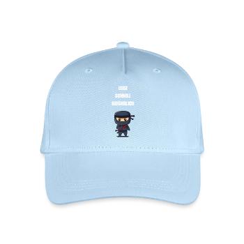 Leise Schnell Gefährlich Ninja - Kinder Bio Basecap - Hellblau - Vorne