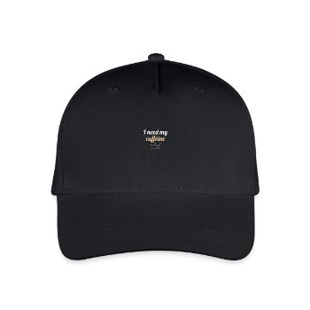 I Need My Caffeine Kaffee Kaffeetrinker Witz - Kinder Bio Basecap - Schwarz - Vorne