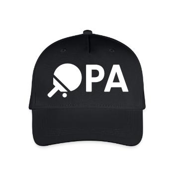 Opa Tischtennis Geschenkidee Großvater Ping-Pong - Kinder Bio Basecap - Schwarz - Vorne