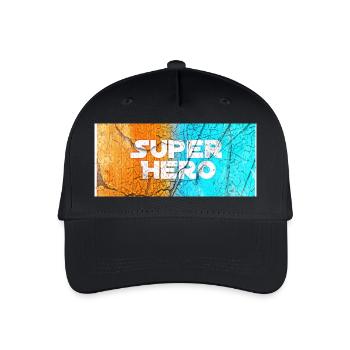 Super Hero - Organic Kids’ Baseball Cap - black - Front