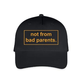 not from bad parents - Organic Kids’ Baseball Cap - black - Front
