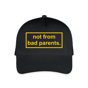 not from bad parents - Organic Kids’ Baseball Cap - black - Front