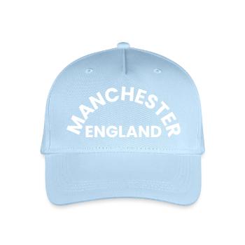 Manchester England Circle Text - Kinder Bio Basecap - Hellblau - Vorne