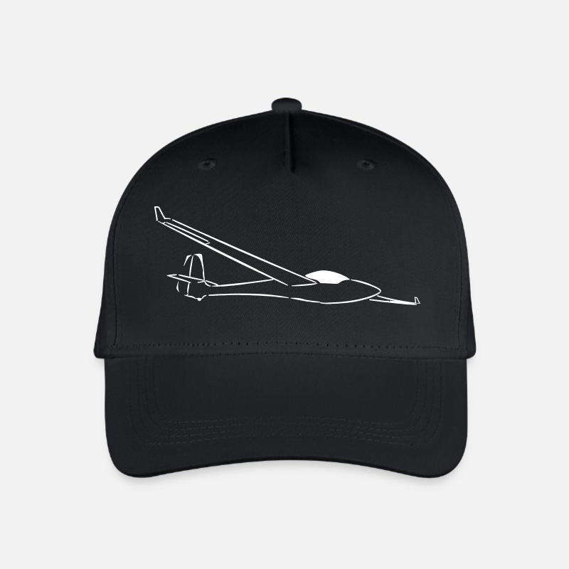 Segelflugzeug Libelle Geschenkidee Segelflieger - Kinder Bio Basecap - Schwarz