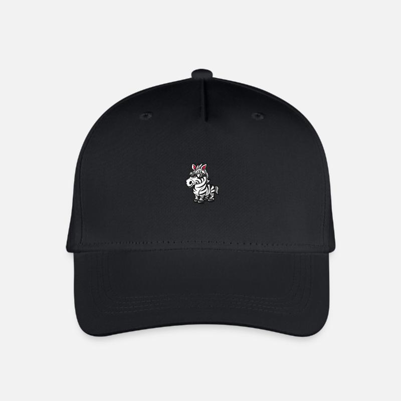 Zebra Cool Tier - Kinder Bio Basecap - Schwarz