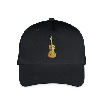 Viola (Ancient Gold) - Organic Kids’ Baseball Cap - black - Front