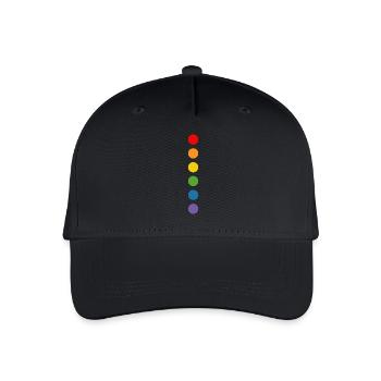 Rondes arc-en-ciel - Casquette de baseball bio Enfant - noir - Devant