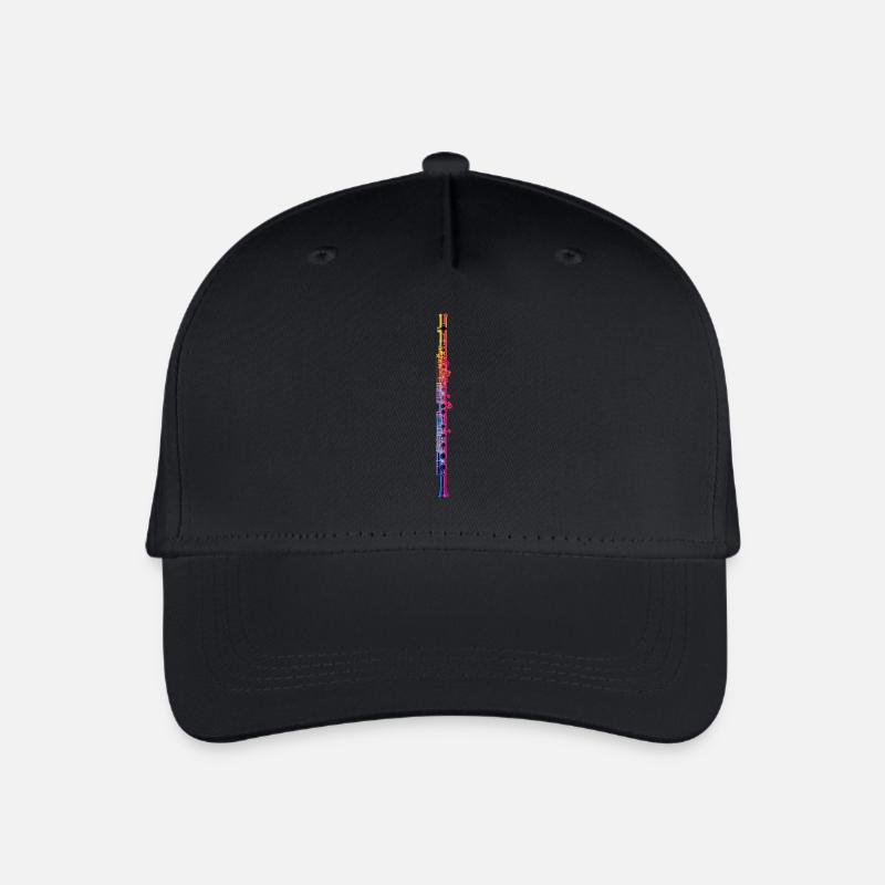Querflöte - Kinder Bio Basecap - Schwarz