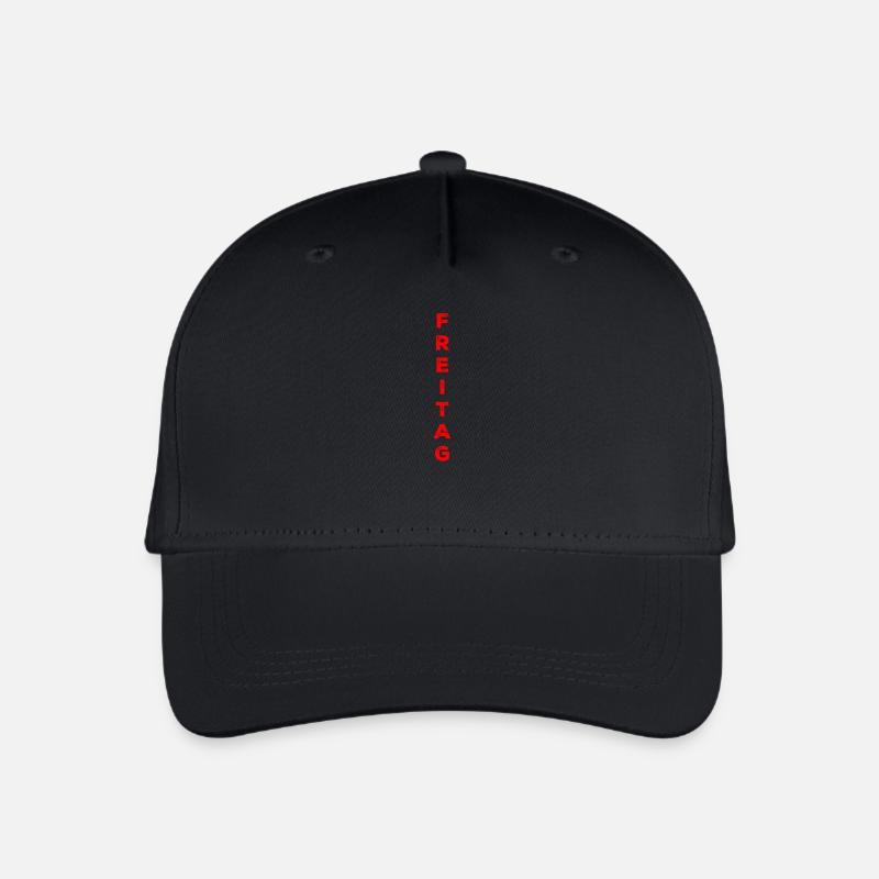Freitag - rot - Kinder Bio Basecap - Schwarz