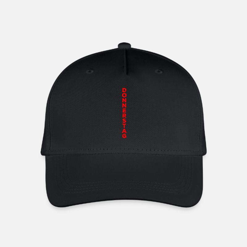 Donnerstag - rot - Kinder Bio Basecap - Schwarz