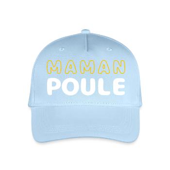 Maman Poule Illustration Contrastée - Casquette de baseball bio Enfant - bleu clair - Devant