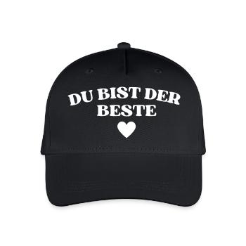 Du bist der Beste - Kinder Bio Basecap - Schwarz - Vorne