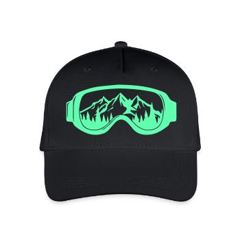 Ski goggles - Organic Kids’ Baseball Cap - black - Front