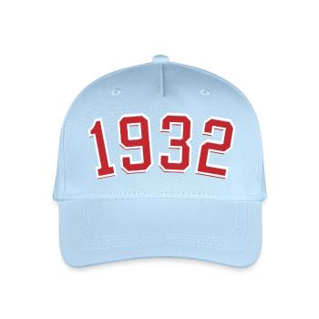 Sport year of birth 1932 - Organic Kids’ Baseball Cap - light blue - Front