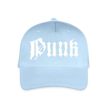 Conception typographique punk grunge gothique - Casquette de baseball bio Enfant - bleu clair - Devant