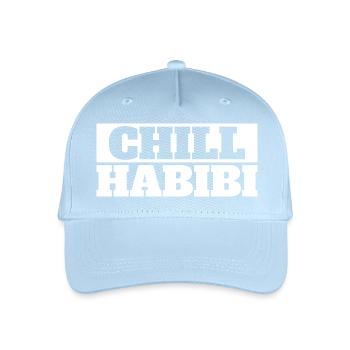 Chill Habibi Lustiges arabisches Freund-Design Bedeutung Chil - Kinder Bio Basecap - Hellblau - Vorne