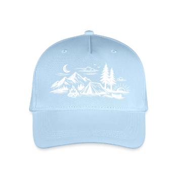 Camping Zelt - Kinder Bio Basecap - Hellblau - Vorne