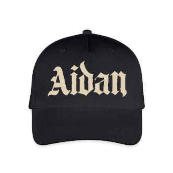 Aidan Gothic Name Design - Kinder Bio Basecap - Schwarz - Vorne