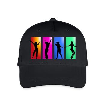 ballerina ballett dance dancer tanz taenzer yoga45 - Kinder Bio Basecap - Schwarz - Vorne