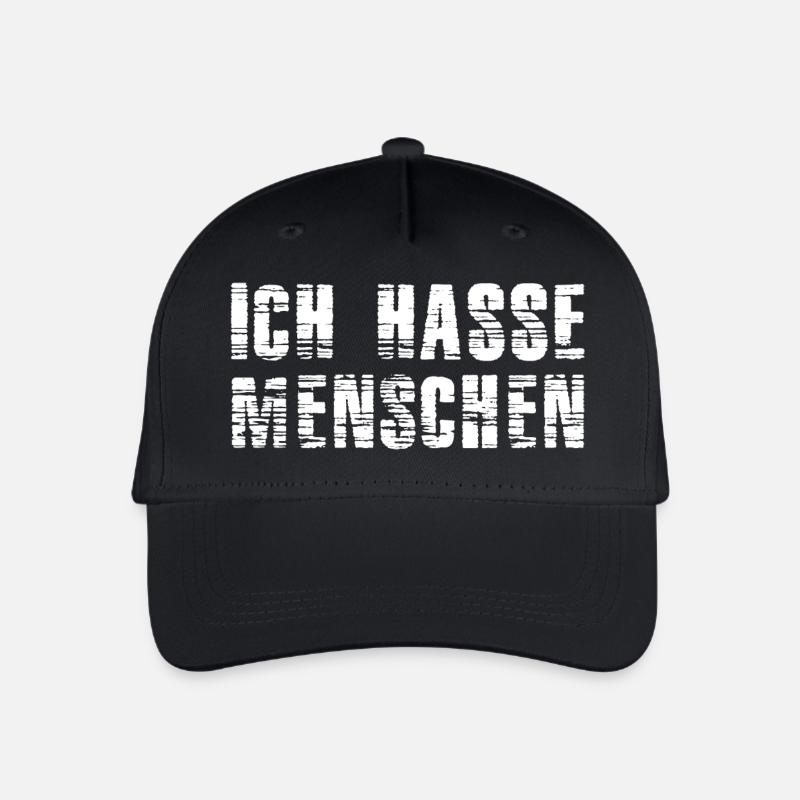 Ich hasse Menschen - Kinder Bio Basecap - Schwarz