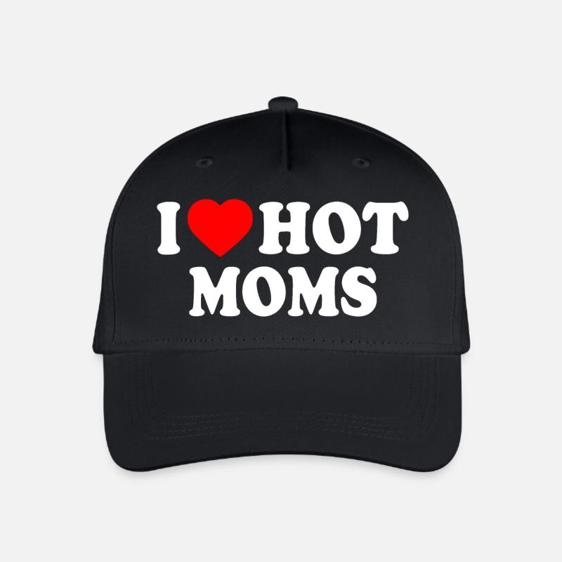 I love hot moms - Kinder Bio Basecap - Schwarz