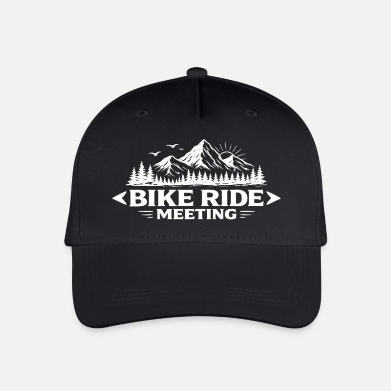 Randonnée à vélo rencontrant le paysage montagneux - Casquette de baseball bio Enfant - noir