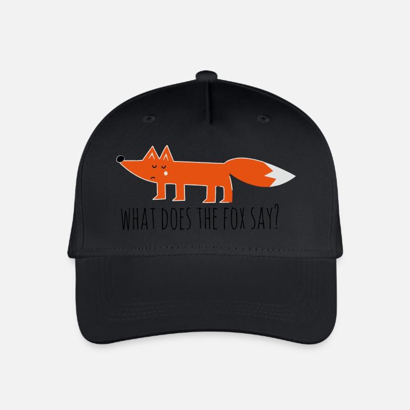 fuchs fox what does the fox say lustige sprüche - Kinder Bio Basecap - Schwarz