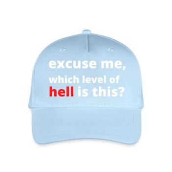 Funny Sarcastic Saying - Organic Kids’ Baseball Cap - light blue - Front