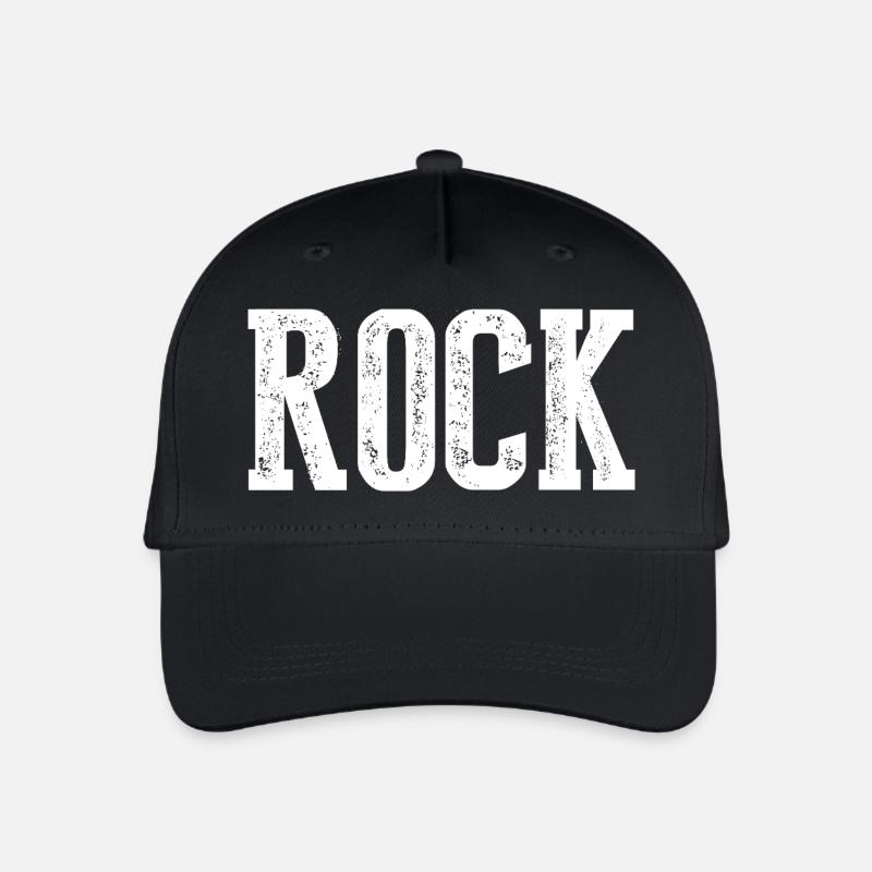 Vintage Rock'n'Roll-Typografie-Design - Kinder Bio Basecap - Schwarz