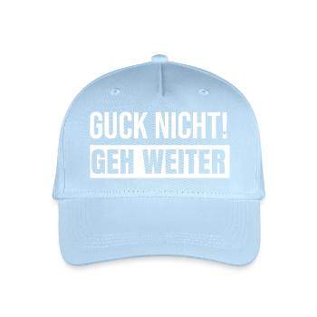 Guck nicht geh weiter - Kinder Bio Basecap - Hellblau - Vorne