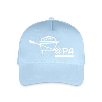 Opa Schubkarren Gartenarbeit - Kinder Bio Basecap - Hellblau - Vorne