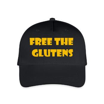 Free the glutens - Organic Kids’ Baseball Cap - black - Front