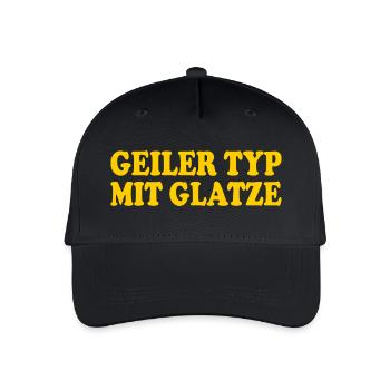 geiler typ mit glatze - Kinder Bio Basecap - Schwarz - Vorne