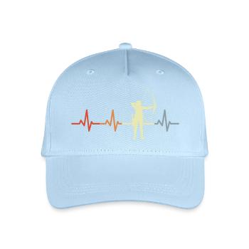 Bogensportlerin Herzlinie - Kinder Bio Basecap - Hellblau - Vorne