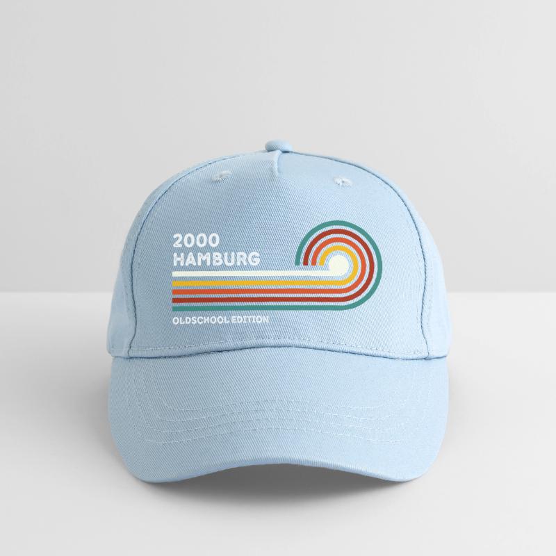 Hamburg Retro Shirt 2000 Zip Code Souvenir Zip Code Organic Kids’ Baseball Cap