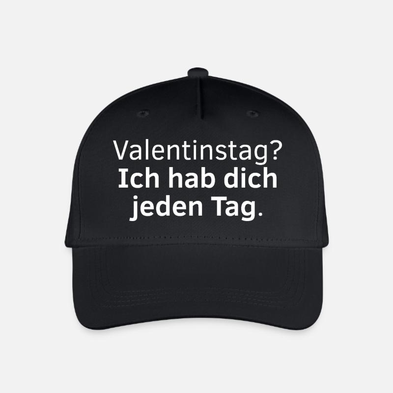 Valentinstag Ich hab dich jeden Tag Shirt - Kinder Bio Basecap - Schwarz