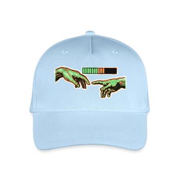 Human Connection Loading - Organic Kids’ Baseball Cap - light blue - Front