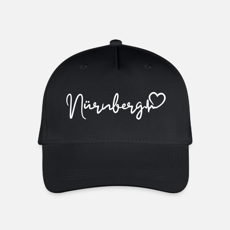 Nürnberg Herzschlag - Kinder Bio Basecap - Schwarz