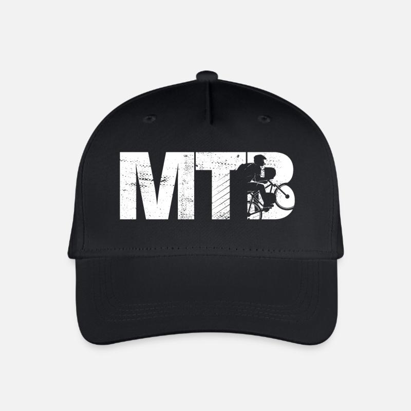 Mountainbike MTB Silhouette - Kinder Bio Basecap - Schwarz