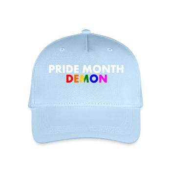 pride month demon - Organic Kids’ Baseball Cap - light blue - Front