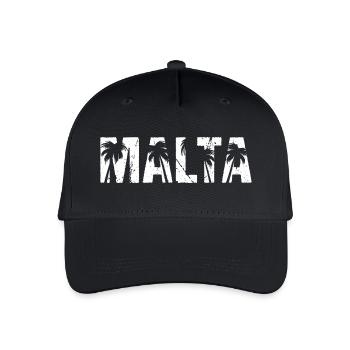 Malta Palm Trees - Organic Kids’ Baseball Cap - black - Front