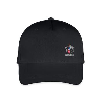 T-shirt Travel - Kinder Bio Basecap - Schwarz - Vorne