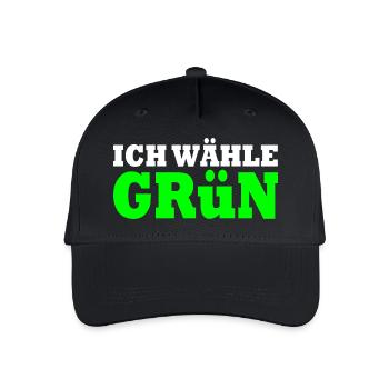 Ich wähle grün - Kinder Bio Basecap - Schwarz - Vorne