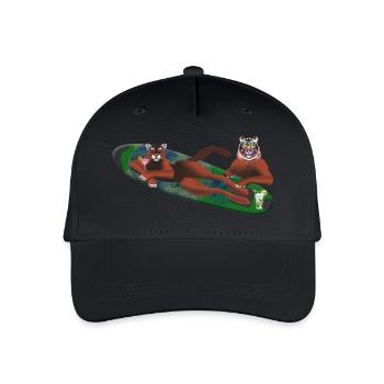 Tigers in the water - Organic Kids’ Baseball Cap - black - Front